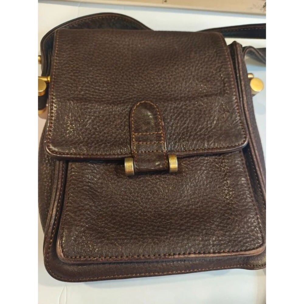 Vintage Americana by Sharif Brown Leather Crossbody Bag